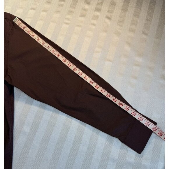 ROWM Men's Long Sleeve Shirt Cotton Small Plaid Purple/Blue - Sz L NWT - Picture 6 of 14